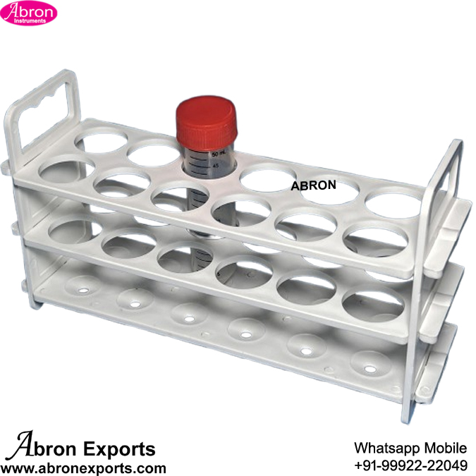 Test Tube Stand Rack 40mm x 12tube 3 Tair Folding PP Polypropylene 10pc Abron AC-526P4012 